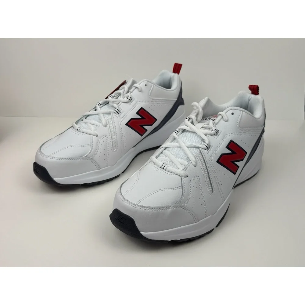 New Balance MX608V5 Sneakers Men's Size 14 4E White White/Red MX608HR5